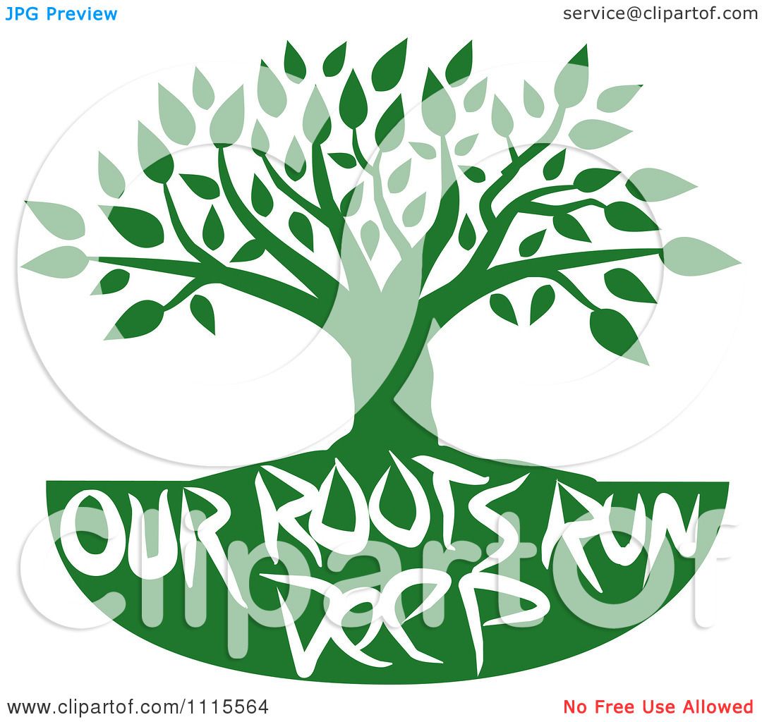 1080x1024 Clipart Green Family Tree With Our Roots Run Deep Text