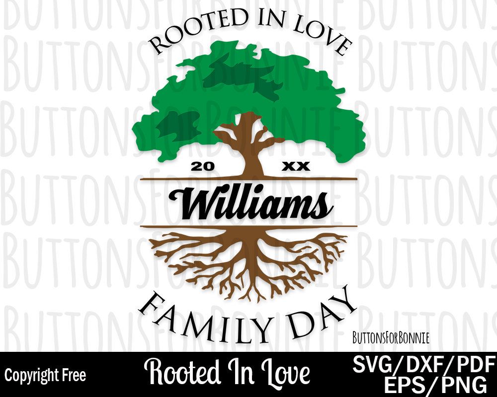 1000x800 Family Day Rooted In Love, Tree Roots Template