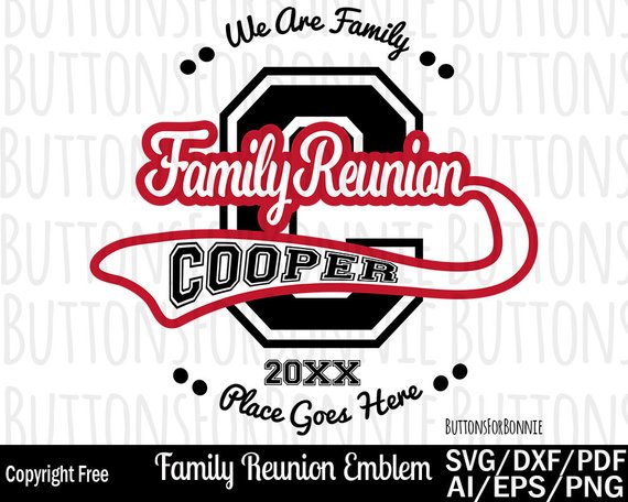 570x456 Family Reunion Family Crest Family Monogram Swoosh