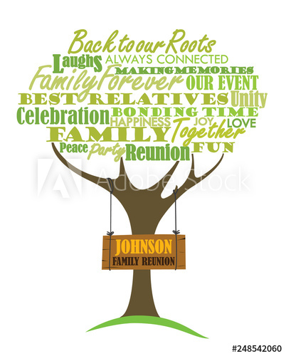 Family Reunion Design With Word Cloud Element 402x500 Family Reunion Design With Word Cloud Element