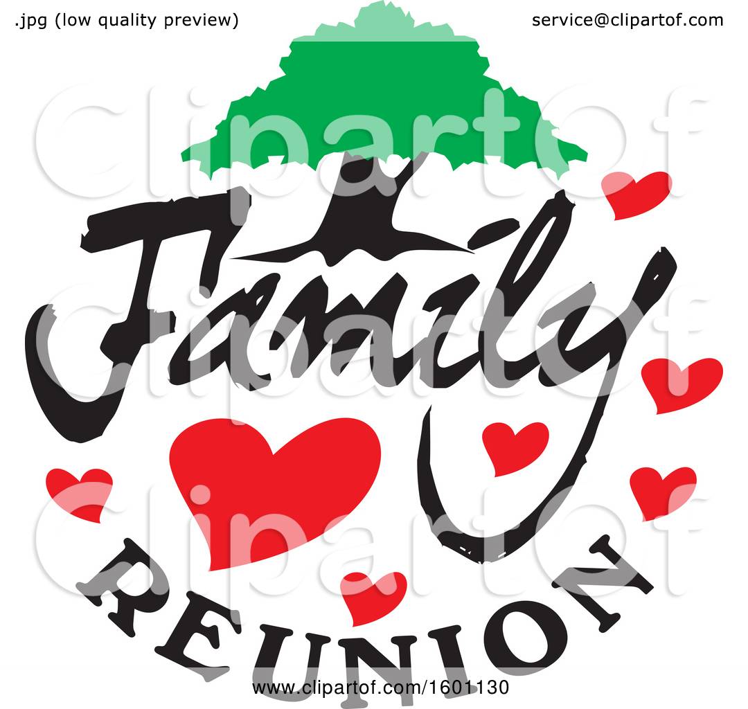 Clipart Of A Family Reunion Design With A Tree And Hearts 1080x1024 Clipart Of A Family Reunion Design With A Tree And Hearts