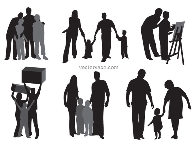 Family Silhouettes Free Vector Free Vectors Ui Download 680x510 Family Silhouettes Free Vector Free Vectors Ui Download