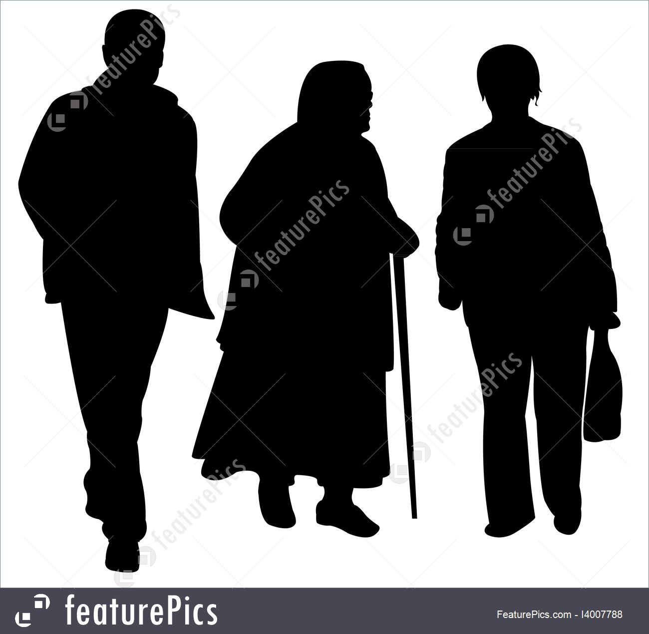 Family Walking Silhouette Vector 1300x1270 Family Walking Silhouette Vector