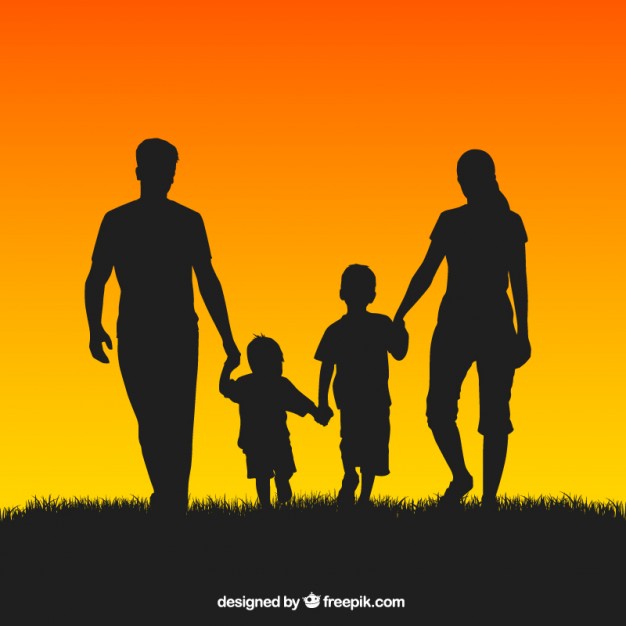 Family Silhouettes Vector Free Download 626x626 Family Silhouettes Vector Free Download