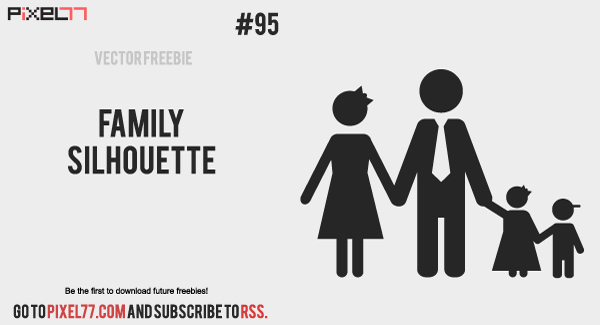 Free Vector Of The Day Family Silhouette 600x325 Free Vector Of The Day Family Silhouette