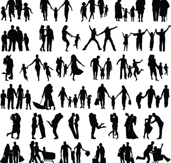 Happy Family Vector Silhouette Free Vector In Encapsulated 600x570 Happy Family Vector Silhouette Free Vector In Encapsulated