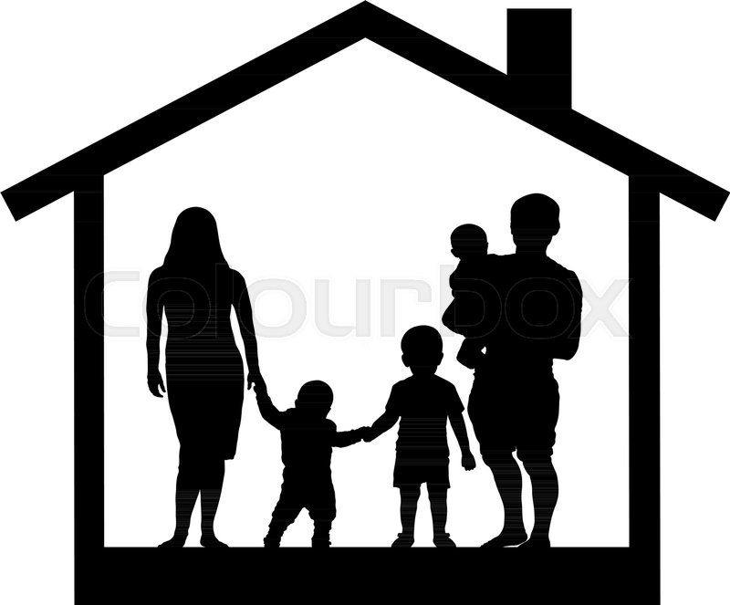 House Family Silhouette Stock Vector Colourbox 800x663 House Family Silhouette Stock Vector Colourbox