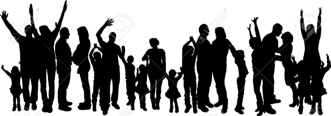Family Silhouette Vector 1300x456 Family Silhouette Vector