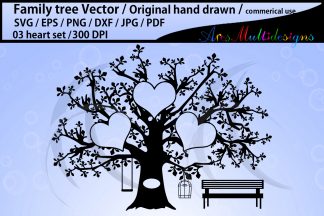 324x216 Three Hearts Family Tree Vector Digitanza
