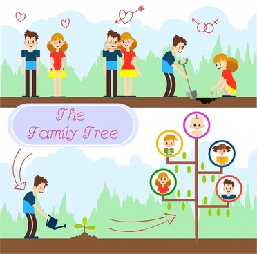 372x368 Family Tree Free Vector Download