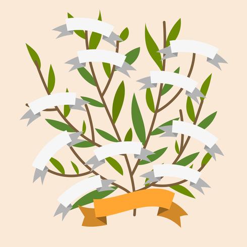 490x490 Flat Simple Family Tree Vector Template