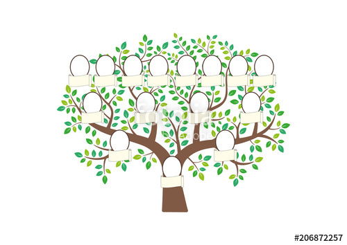 500x354 Family Tree And Nameplate Vector Illustration Stock Image