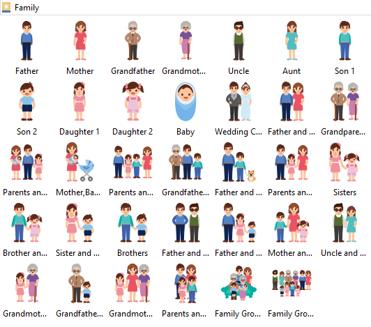 532x469 Free Vector Family Cliparts