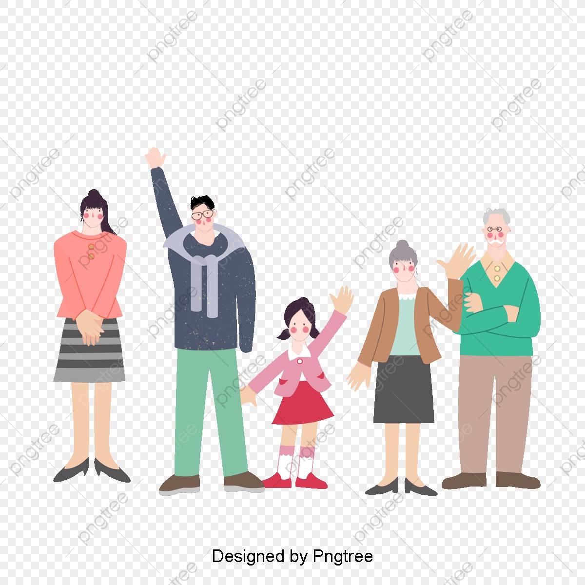1200x1200 Happy Family Vector, Family Clipart, People Illustration, Cartoon