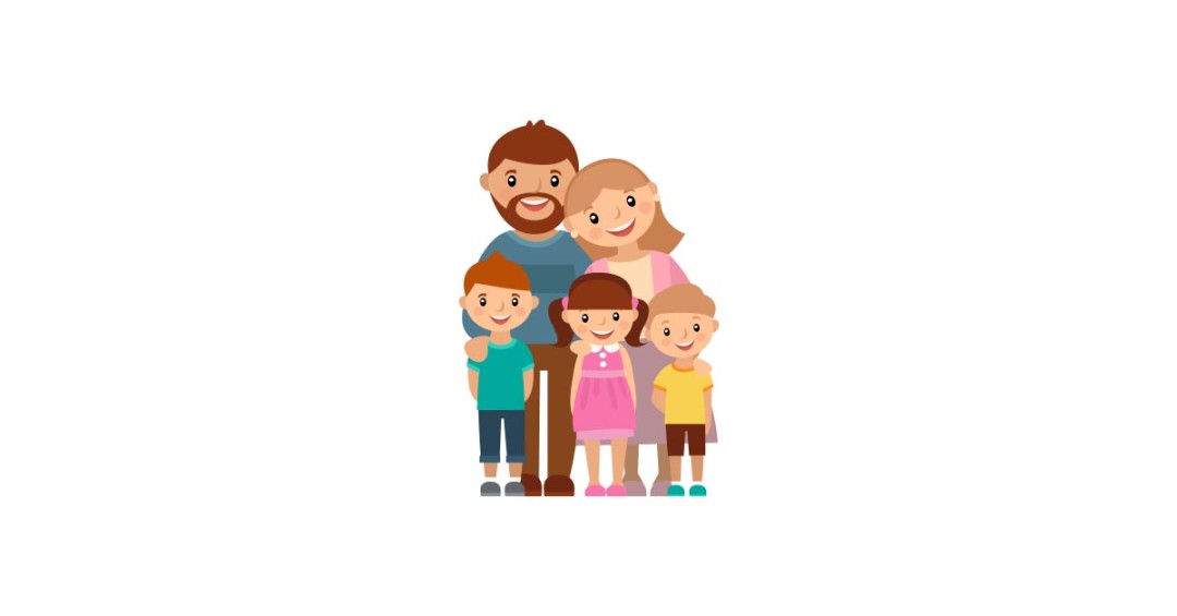 1080x565 Happy Family Illustration Free Vector And Png The Graphic Cave