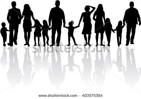 450x318 Silhouette Family Vector