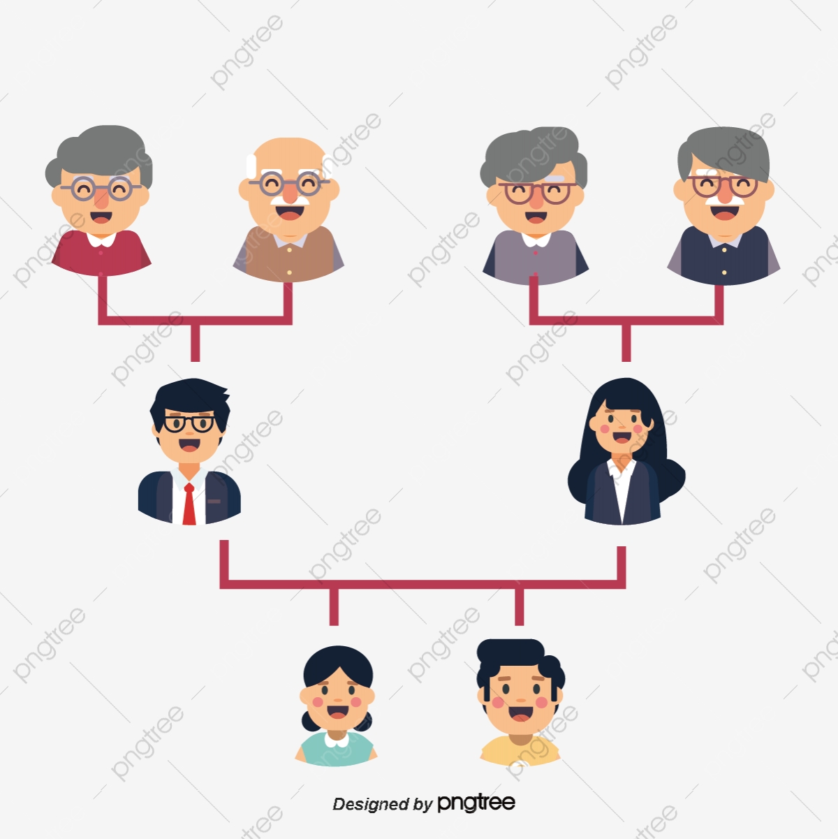 1200x1201 Vector Family Tree With Family Members, Family Vector, Tree Vector