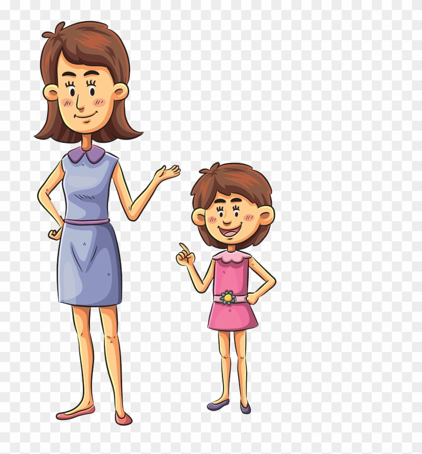 840x903 Family Cartoon Royalty Free Illustration