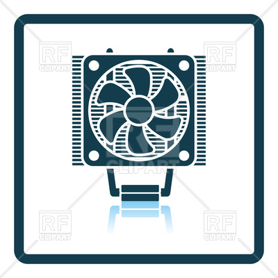 400x400 Shadow Reflection Design Of Cpu Fan Icon Vector Image Of Icons