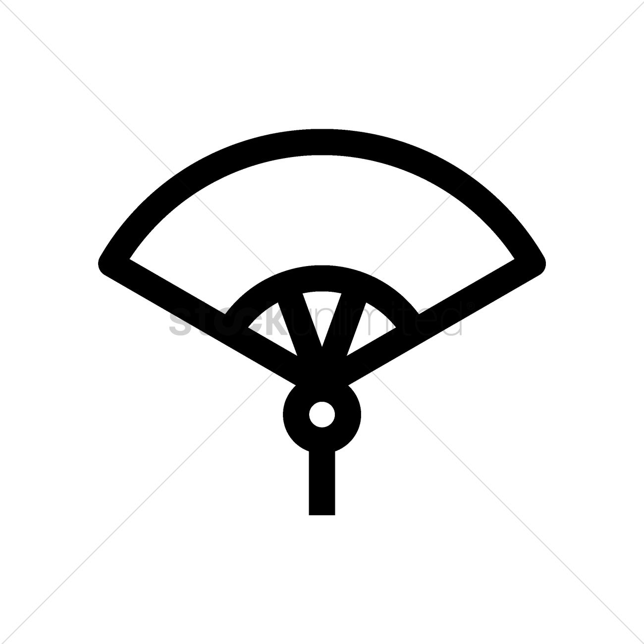 1300x1300 Chinese Folding Fan Icon Vector Image