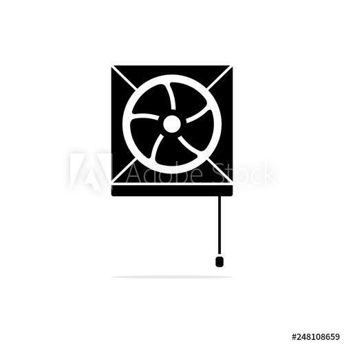 500x500 Exhaust Fan Icon, Vector Concept Illustration For Design