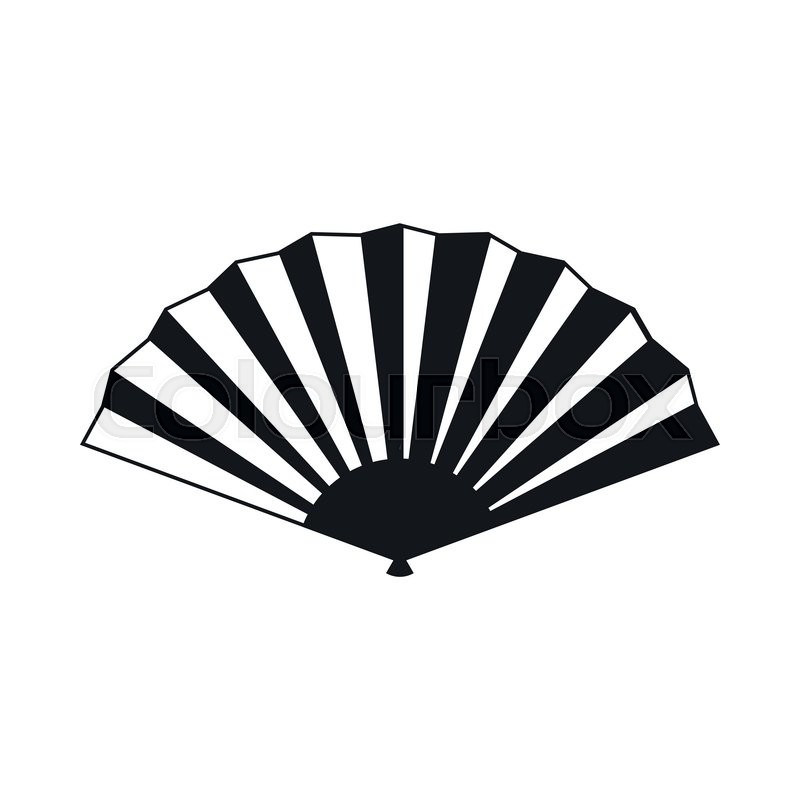 800x800 Japanese Folding Fan Icon In Simple Stock Vector Colourbox