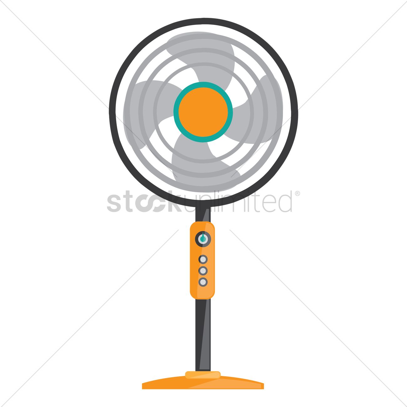 1300x1300 Electric Stand Fan Vector Image