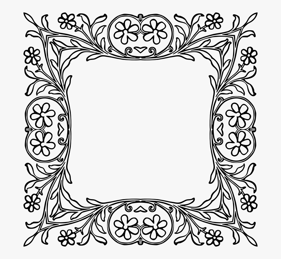 920x848 Banner Free Stock Fancy Black Frame Clipart