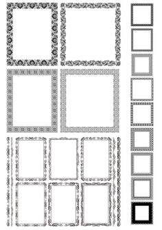 236x334 Fancy Borders Vector Design Pattern