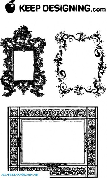 362x600 Fancy Frame Border Vector