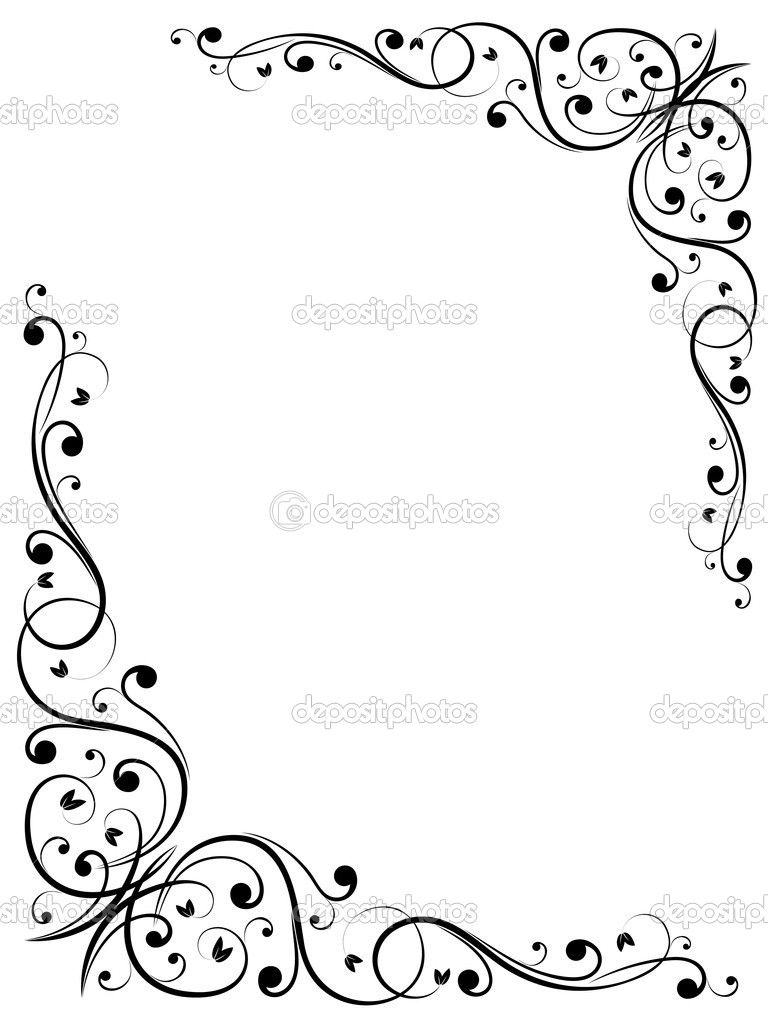 768x1024 Free Fancy Borders And Frames Simple Abstract Floral Frame