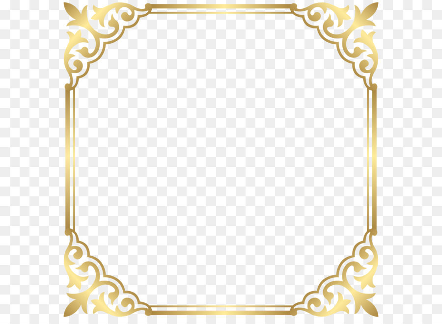 900x660 Golden Border Design Png