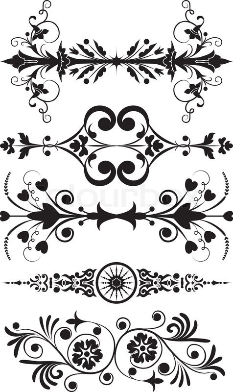 476x800 Element For Design, Corner Flower, Stock Vector Colourbox