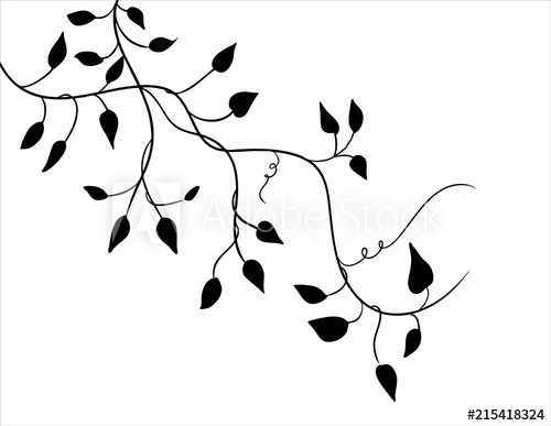 500x387 Ivy Vine Vector Design Element For Border And Corners, Fancy