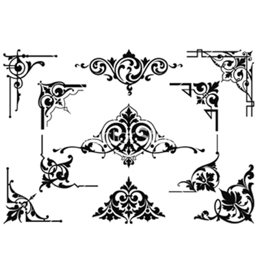 380x400 Corner Designs Vector Images