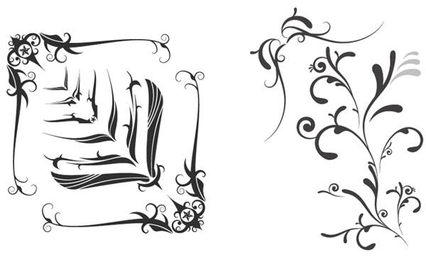 600x380 Free Vector Swooshes, And Fancy Corner Designs