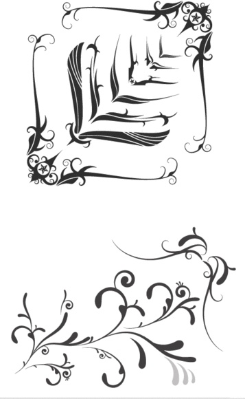 357x580 Free Vector Swooshes, And Fancy Corner Designs Free Vector