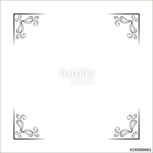 500x500 Set Of Hand Drawn Corner Borders Fancy