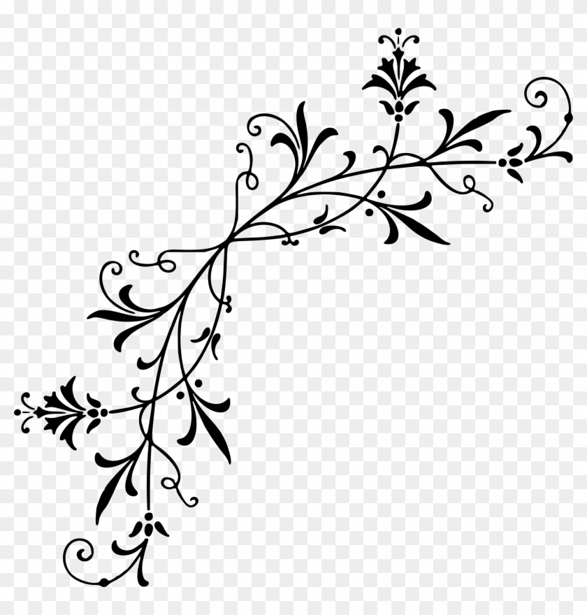 840x880 Clipart Corner Decoration Fancy Line Clipart Vector