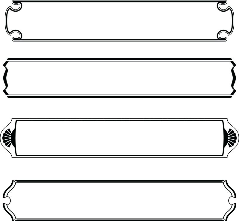 800x741 Fancy Picture Frame Vector Vector Set Of Simple Black Banners