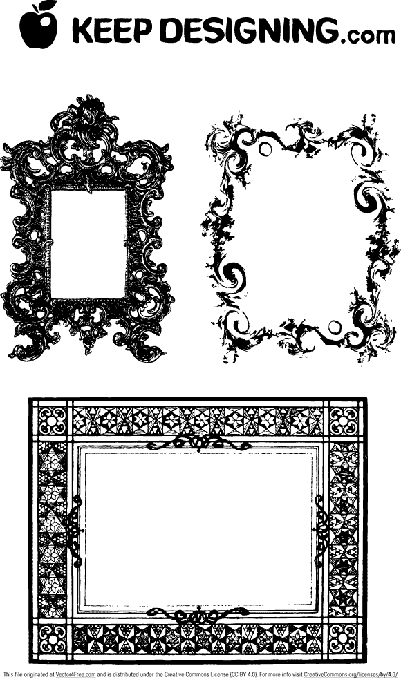 580x990 Free Fancy Frames Ornate Borders Files, Vectors Graphics