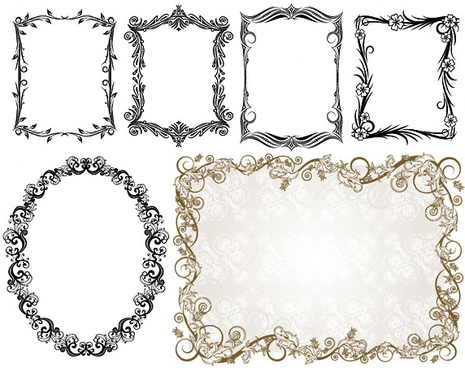 465x368 Ornate Border Free Vector Download