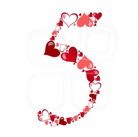451x450 Number Of Hearts Vector Illustration Odd Numbers, Fancy