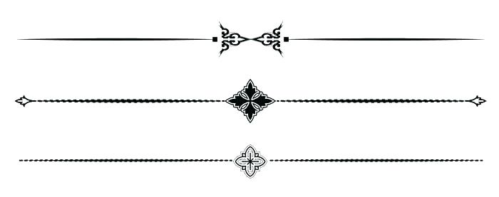 700x277 Decorative Lines Vector Five Border