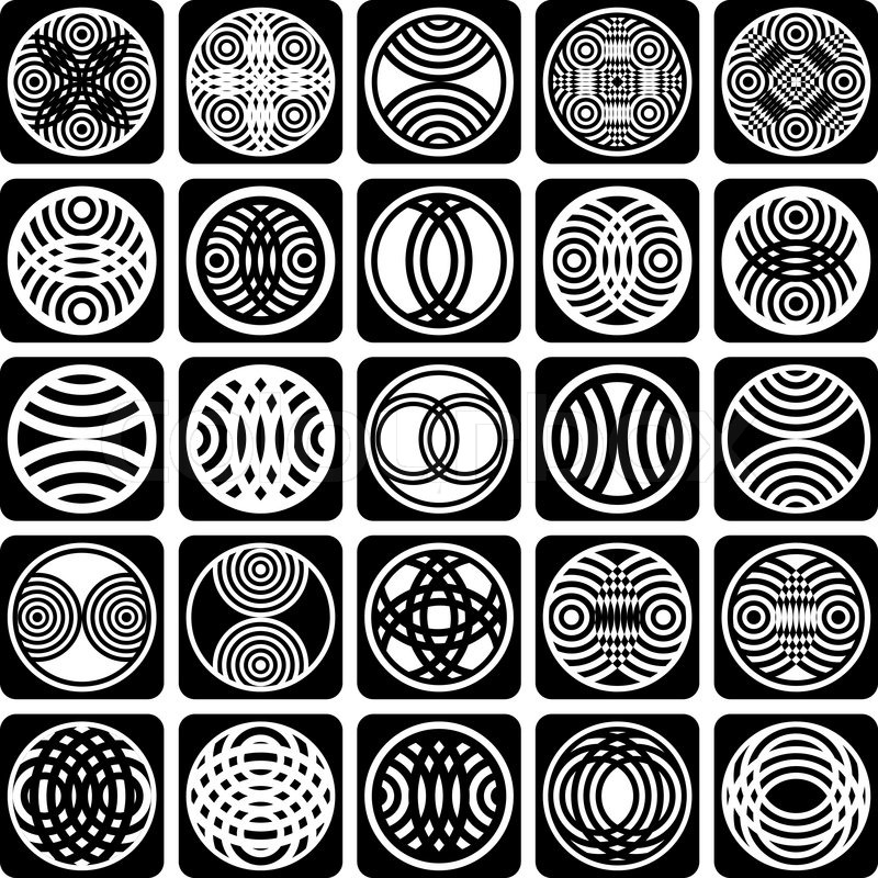 800x800 Fancy Design Elements Patterns Set Stock Vector Colourbox