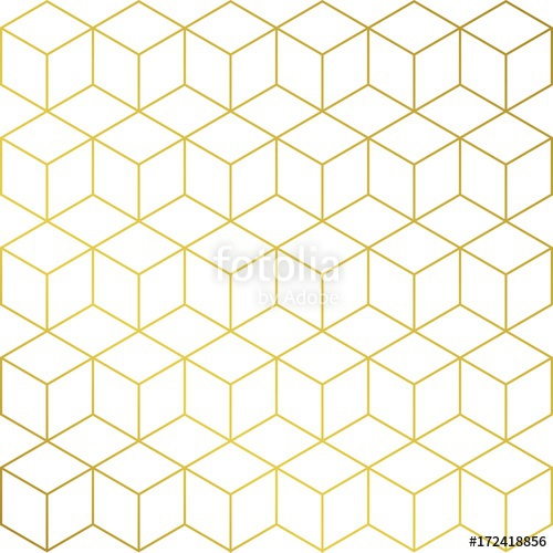 500x500 Gold And White Cube Background Pattern Fancy Vector Wallpaper