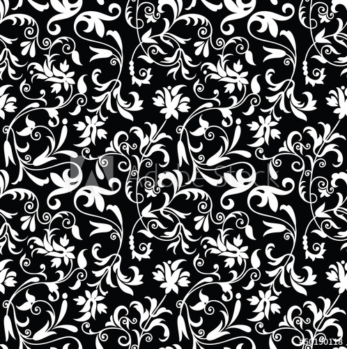 498x500 Seamless Fancy Floral Background Pattern