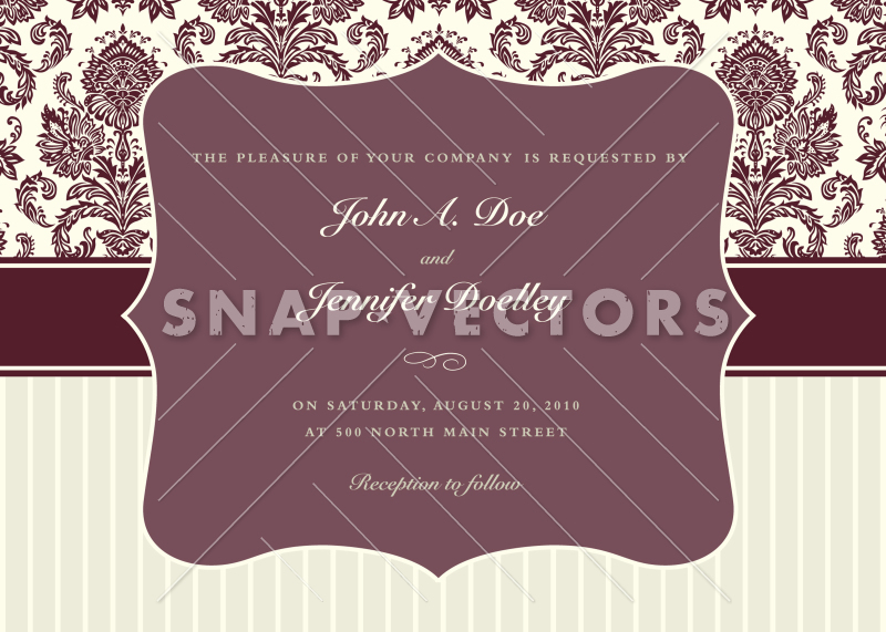 800x571 Vector Clipart Fancy Frame With Pattern And Stripes