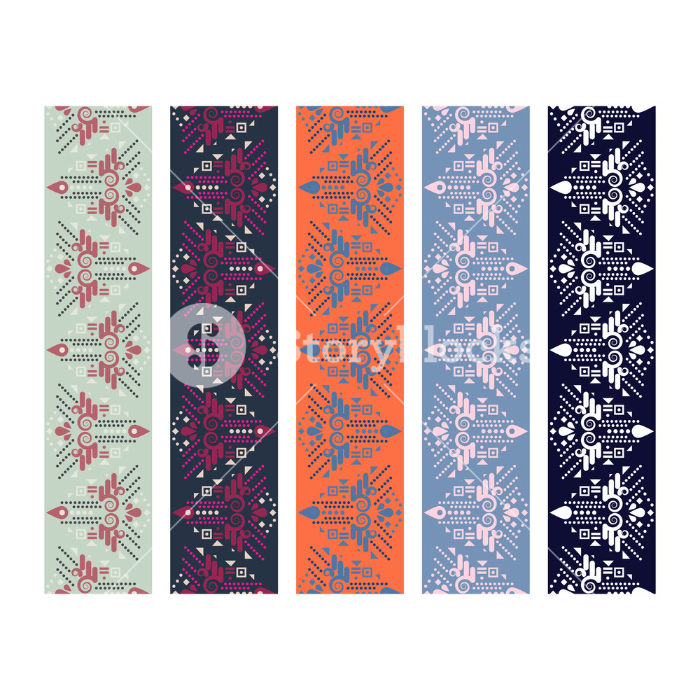 1000x1000 Embroidery Pattern Design Tapes Fancy Strap Boho Colorful Border