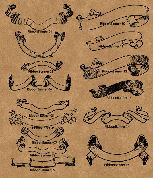 533x619 Ribbon Scrolls